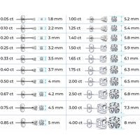 Diamond Earrings 6mm White Gold