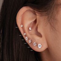 Diamond Earrings 6mm White Gold