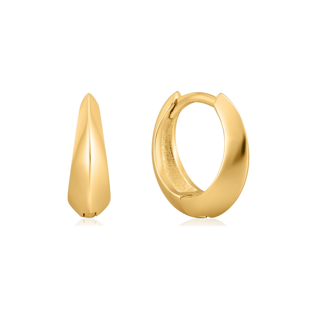 Mini Circle Hoop Earrings Gold 14K