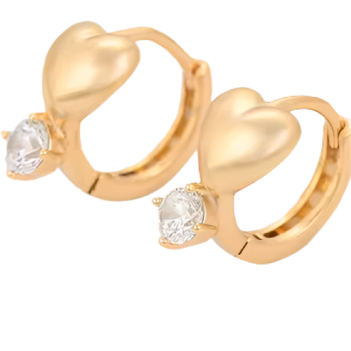 Tiny Hart Shine Earring Gold 14K