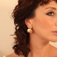 Gold Big Ball Earrings