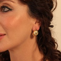Gold Big Ball Earrings