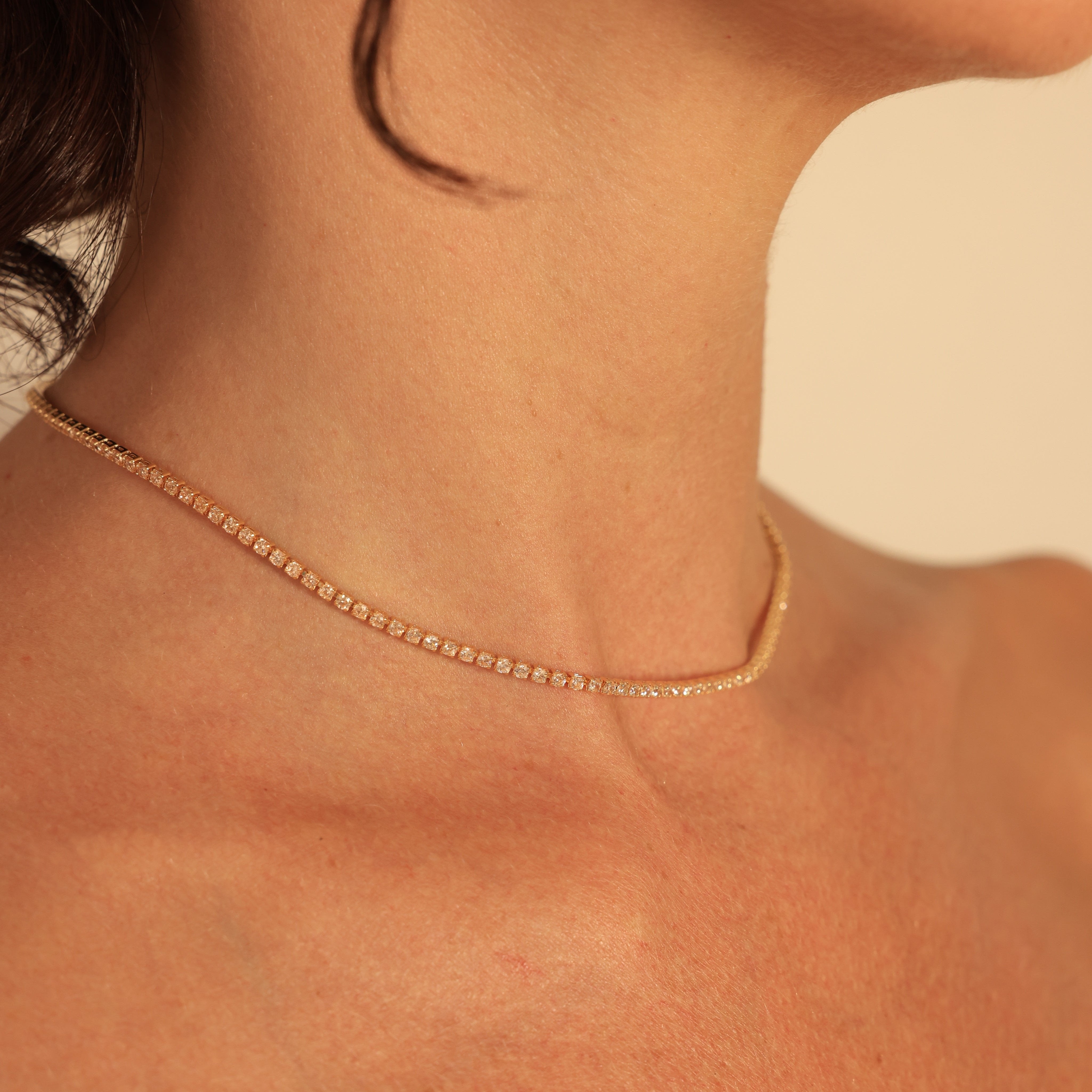Gold Square Waterway Necklace