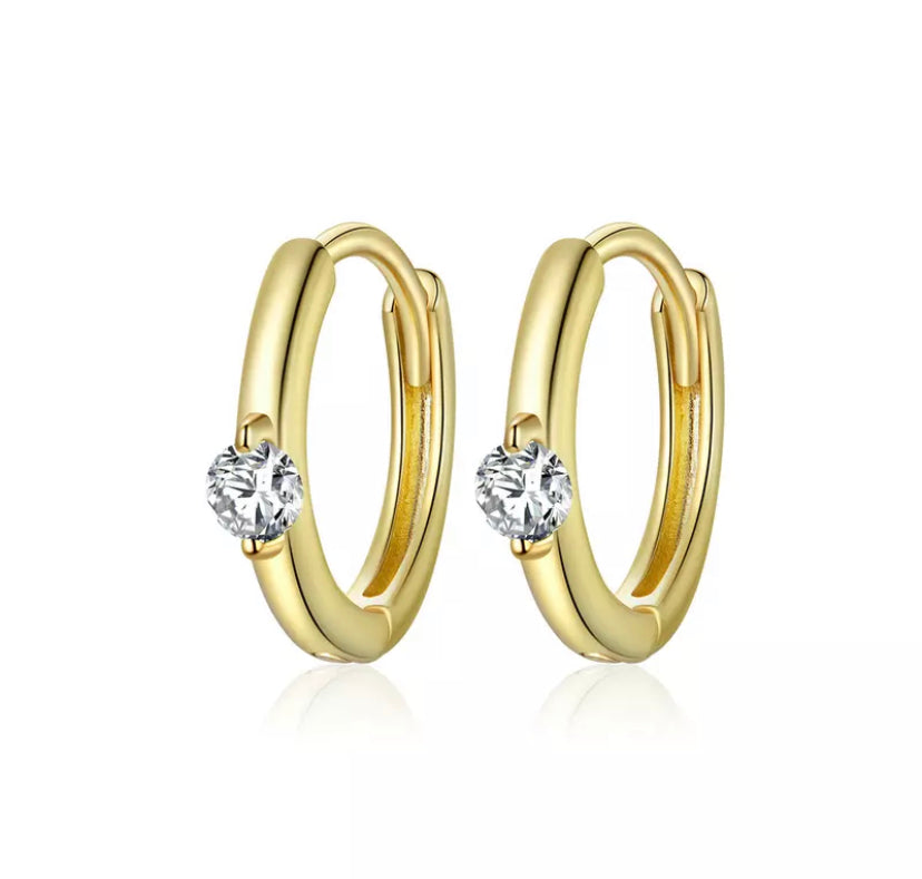 Gold Soul Hoop Earring Gold 14K