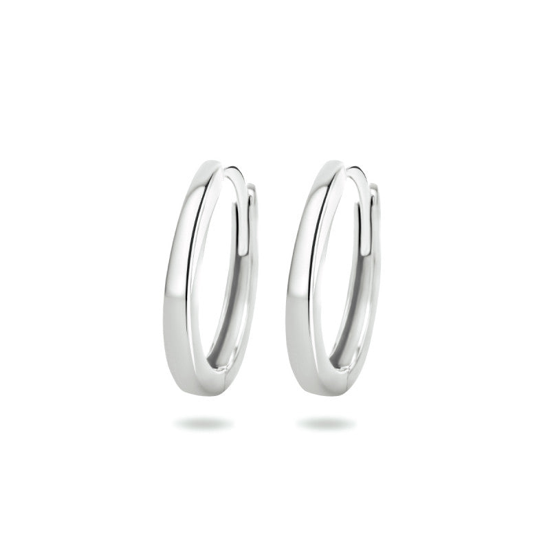 Silver Minimalist Big Cubic Earrings