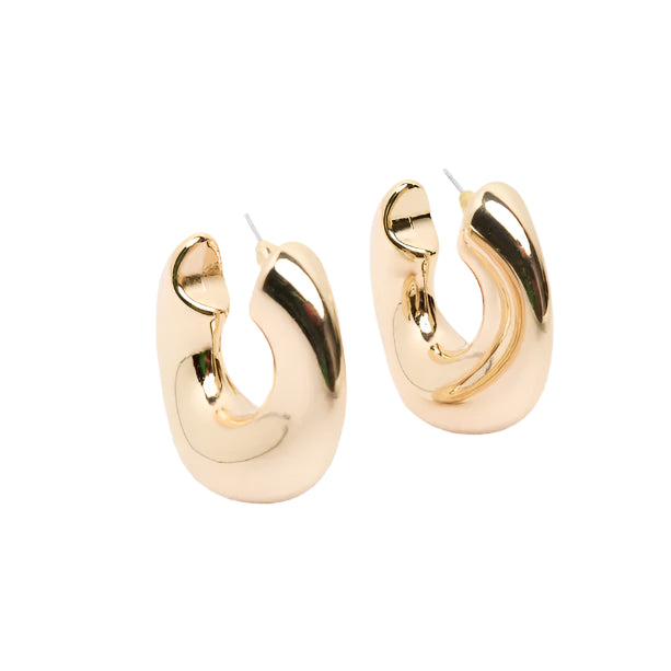 Bold Hoop Earrings Gold 18K