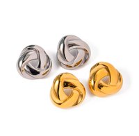Gold Vintage Knot Earrings