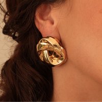 Gold Vintage Knot Earrings