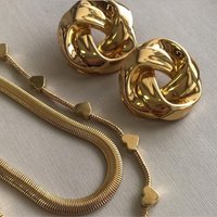 Gold Vintage Knot Earrings